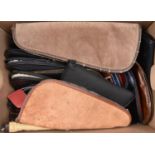 20 various modern soft cases for pistols, in various materials and sizes, some fleece lined. GC to