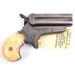 A .32” rim fire Sharp’s model 4A four barrelled pistol, number 368, barrel 2½”, the frame stamped “