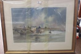 4x framed signed RAF aircraft prints 3 by Frank Wootton. Numerous signatures to each, featuring