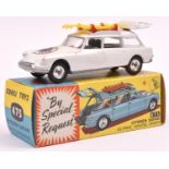 Corgi Toys Citroen Safari Olympic Winter Sports (475). In white with light brown interior, 'Corgi