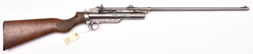 A final type .177” Webley Service Mark II air rifle, number S4381 behind trigger guard and on the