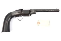 An unusual Belgian 6 shot 120 bore Lhoist Patent self cocking ring trigger hammerless open wedge