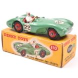 Dinky Toys Aston Martin DB3 Sports (110). In green with red interior and red wheels, RN22.