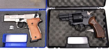 A .177” Walther CP88 CO2 pistol, number A7175903, with 2 magazines; and a .177” Gamo Mod R77 8