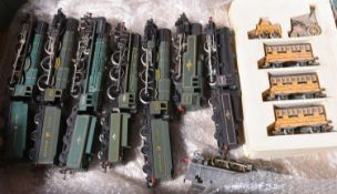 9x OO gauge railway locomotives by various makes. A BR Class 9F, Evening Star 92220. A BR Class 4,