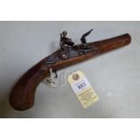 A small flintlock pistol, possibly Afghan or similar, constructed utilising parts of a mid 18th