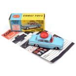 Corgi Toys Motor School Car (236). An Austin A60 in light blue with silver flash, red plastic