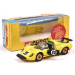 Corgi Whizzwheels 'Red Spot' Ferrari 206 Dino (344). In bright yellow with black doors, interior and