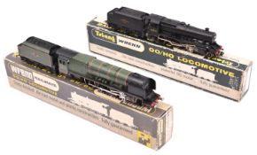 2 Wrenn tender locomotives. A BR Coronation Class 4-6-2 City of Birmingham RN46235 in lined