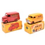 2 Dinky Toys Vans. Trojan 15CWT Van 'DUNLOP' (451). In bright red with red wheels and black tyres.