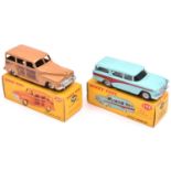 2 Dinky Toys. Nash Rambler (173). Example in turquoise with red flash and light grey wheels with