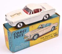 Corgi Toys Volvo P.1800 'The Saint' (258). In white with red interior, example with black logo to