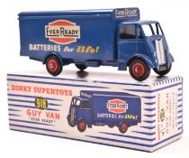 Dinky Supertoys Guy Van 'EVER READY' (918). In mid blue livery, red wheels with black tyres,