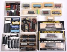 A quantity of Graham Farish, Trix etc N gauge railway. 2 locos- National Coal Board Class J94 0-6-