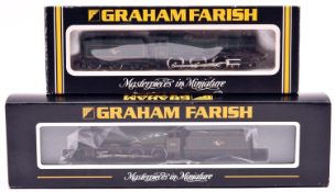 2 Graham Farish N Gauge BR tender locomotives. 2 Hall Class 4-6-0 - 'Garth Hall' RN 5955 and '