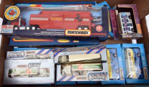 Matchbox Superkings 10x K-15 Bus, in mid blue/cream livery with 'Telegraph & Argus' labels to