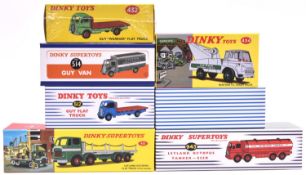 7 Atlas Dinky Toys. Including a Guy 'Warrior' Flat Truck (432). Bedford T.K. Crash Truck (434).
