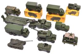 A quantity of Dinky Military Vehicles. 3-ton Army Wagon (621). Army Covered Wagon (623). Army 1-