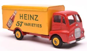 A scarce Dinky Supertoys Guy Warrior Van (920). In red and yellow Heinz livery with Tomato Ketchup