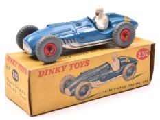 A rare Dinky Toys Talbot-Lago Racing Car (230). In mid blue, RN4, example with red plastic wheels