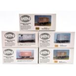 5x O Gauge kit built finescale LMS freight wagons by Parkside Dundas. Well constructed and