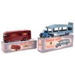 2 Dinky Toys. Bedford Pullmore Car Transporter (982). An example in light blue with mid blue cab and