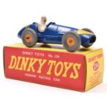 A rare Dinky Toys Ferrari Racing Car (234). In dark blue with yellow triangle to front, RN5, example