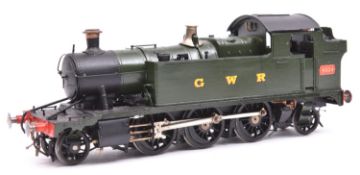 An O gauge finescale brass kit built GWR Class 45xx 2-6-2T Prairie Tank locomotive. From a kit by