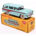 Dinky Toys Nash Rambler (173). In turquoise with red flash, grey wheels and white rubber tyres.