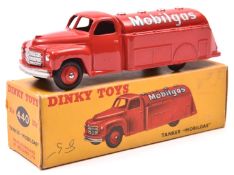 Dinky Toys Studebaker Tanker 'Mobilgas' (440/30p). In bright red livery. Boxed, minor marking.