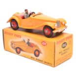 Dinky Toys M.G. Midget Sports (102). A scarce example in deep yellow with bright red interior and