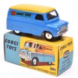 A rare Corgi Toys Bedford 12CWT Van 'CORGI TOYS' (422). An example in mid blue with bright yellow
