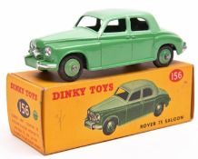 Dinky Toys Rover 75 Saloon (156). Example in two tone green, with mid green wheels and black