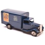 Tri-ang Minic tinplate clockwork Delivery Van No.81M. Example with in dark blue L.N.E.R. livery,