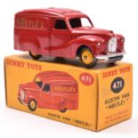Dinky Toys Austin Van 'NESTLE' (471). In red livery with yellow wheels and black tyres. Boxed.