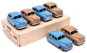 A Dinky Toys Trade Box for 6x Standard Vanguard Saloon (40E). Containing 6 examples (40E & 153), 3