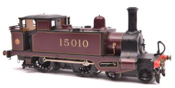 An O gauge finescale brass kit built LMS ex. Highland Railway Jones Tank 4-4-0T locomotive. Built