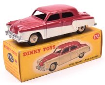 Dinky Toys Studebaker Land Cruiser (172). In cerise and cream with deeper cream wheels and black