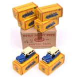 A Scarce Dublo Dinky Trade Box of Six Austin Taxi (067). All in cream and dark blue with grey