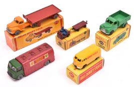 5 Dublo Dinky Toys. Austin Lorry (064). In green with knobbly black wheels. Volkswagen Delivery