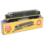 A Hornby Dublo 3-rail BR Deltic Diesel-electric Co-Co locomotive (3234). St. Paddy D9001, in two-