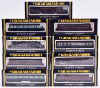 A quantity of Graham Farish N gauge railway. A BR Coronation Class 4-6-2 tender locomotive RN