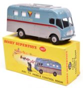 Dinky Supertoys ABC TV Mobile Control Room (987). In light blue and grey with red coach line. 'ABC