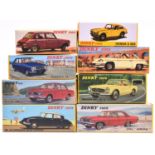 8 Atlas French Dinky Toys. Including an Opel Admiral (513), Mercedes-Benz 230SL (516), Coach Panhard