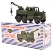 Dinky Supertoys Recovery Tractor (661). In olive green. Boxed with packing. Vehicle Mint £50-70