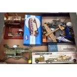 Approx 100 diecast vehicles and model soldiers by various makes. 10x Corgi commerical vehicles;