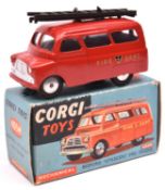 Corgi Toys Mechanical Bedford 'Utilecon' Fire Tender (405M). An example in bright red with gold/