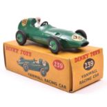 Dinky Toys Vanwall Racing Car (239). An example in dark green with white driver, mid green metal