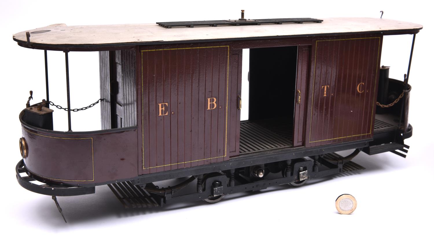 A 3.25 inch gauge EBTC 0-4-0 tram. A well constructed tramcar modelled primarily in wood with a - Image 2 of 3