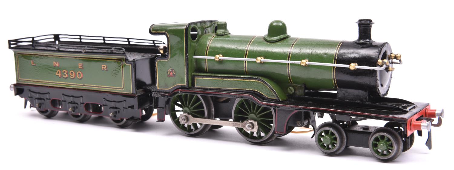 A Bing for Bassett Lowke clockwork LNER 4-4-0 ex. GNR Ivatt Express tender locomotive. 4390, in